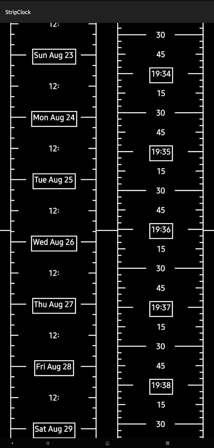 StripClock Android port, dark mode